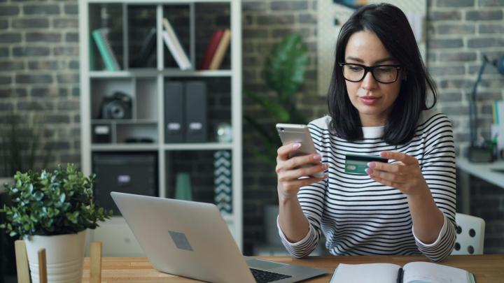 Women learning on multiple devices