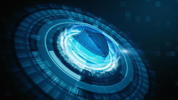 Shield Icon and Cyber Security Digital