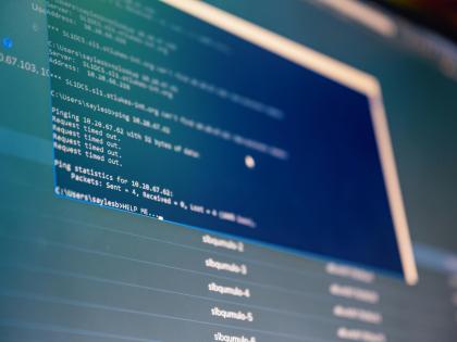 Blue screen shows code from cyber incident 